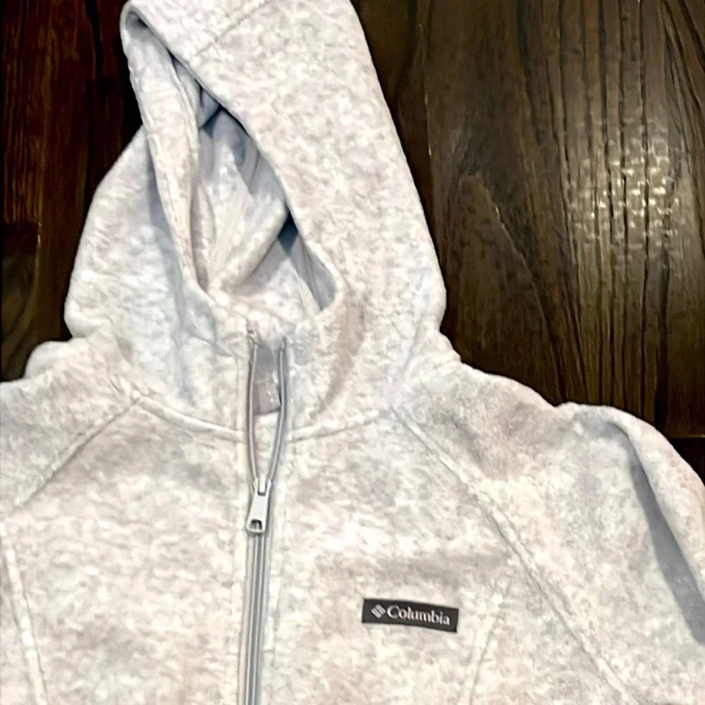 Columbia Light Gray Zip-Up Hoodie - Picture 2 of 3